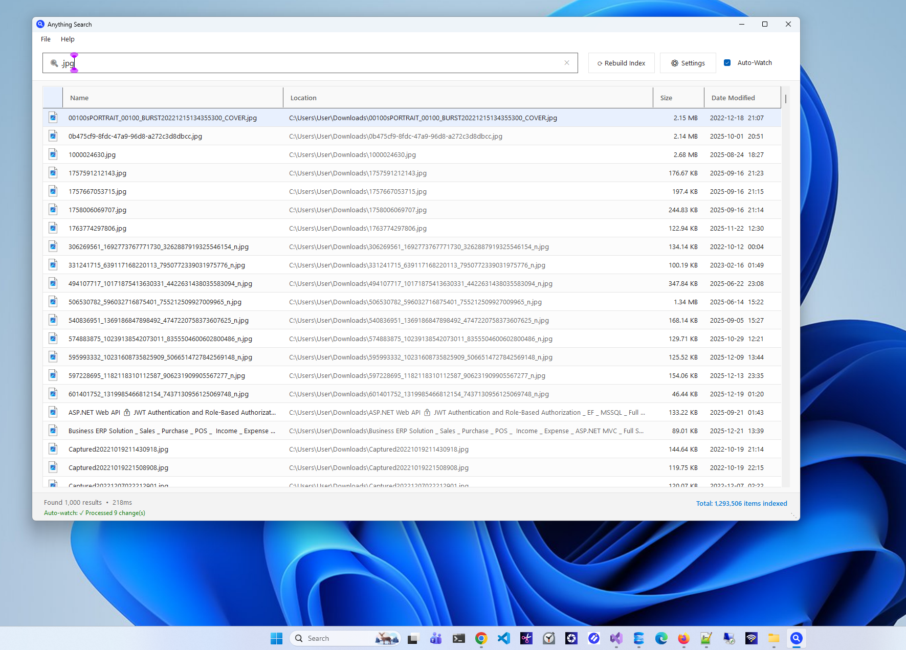 Right-click context menu