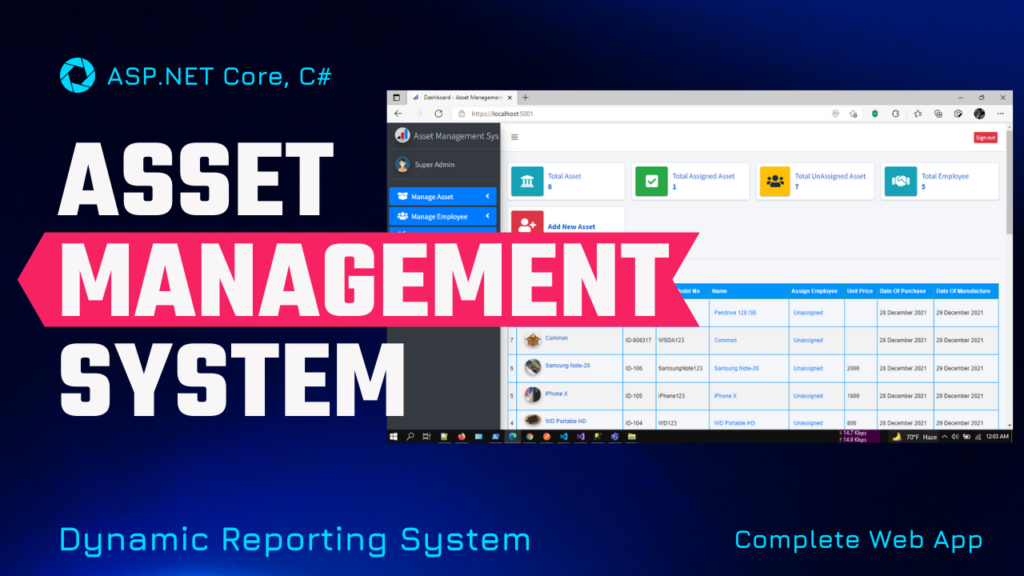 Asset Management System with Barcode