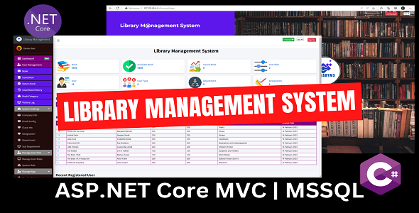 ✅ Library Management System | ASP.NET Core | MSSQL | Code First: Price: $39
